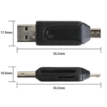 En-gros de 2 in 1 telefon Mobil OTG Card Reader cu Adaptor Micro USB TF/SD Card Port Telefon Extensia Antete 50pcs post