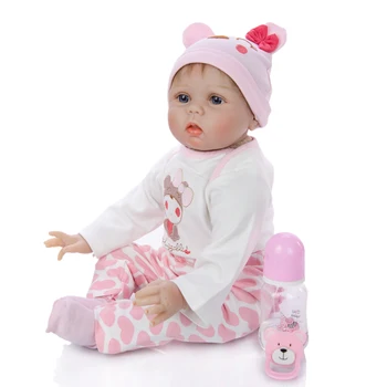 En-gros de 22 Inch 55cm Pânză Corpul Renăscut Baby Dolls Realist Vinil Păpușă Fată de Moda Jucărie Renăscut Copii Cadouri
