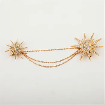 En-gros de bijuterii populare exagerat încrustat stele ciucure lanț guler pin fulg de nea brosa pentru femei caracteristică namour Farmec Cadou