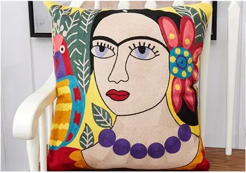 En-gros de Bumbac Broderie Pernă Acoperă Picasso față de Pernă Decor Acasă Perna Decorativa față de Pernă față de Pernă 45cm