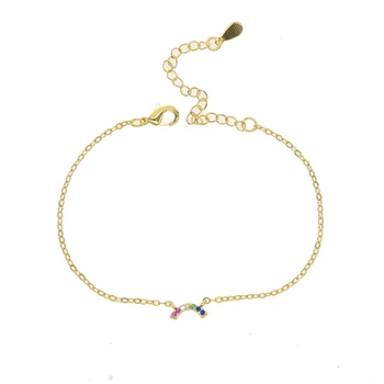 En-gros de curcubeu bijuterii set minimal design delicat simplu moda bijuterii pentru fete femei frumoase brățară colier set
