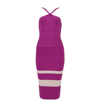En-gros de vară 2020 Nouă femei rochie violet Spaghete Curea Elegant elegant celebritate Boutique cocktail rochie bandaj