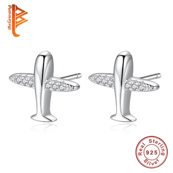 En-gros Reale Argint 925 Cercei Stud avion Cristal CZ Cercei Stud Pentru Femei de Moda Bijuterii de Argint Cadou