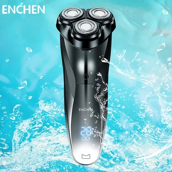 Enchen 3D Barbati aparat de Ras Electric de Ras BlackStone3 IPX7 rezistent la apă Wet & Dry Dual Folosi LCD 3D Smart Control Ras Barba Mașină