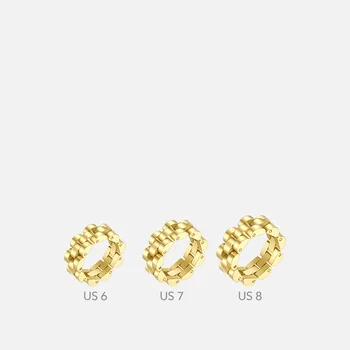 ENFASHION Hip-Hop Watchband Inele Pentru Femei de Aur Culoare Inel din Oțel Inoxidabil Cadouri 2020 Moda Bijuterii Anillos Mujer R204076
