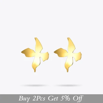 ENFASHION Mare de Flori Cercei Stud Pentru Femei en-Gros de Culoare de Aur de arc din Oțel Inoxidabil Cercei Moda Bijuterii Oorbellen E5463