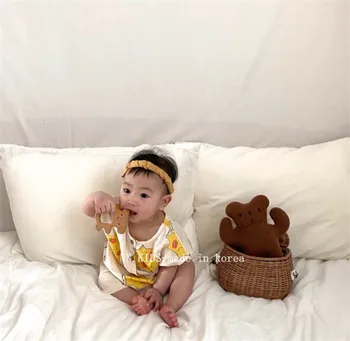 EnkeliBB Copil Haine de Vară Boy Moda Onepiece Maneci Scurte-coreean de Îmbrăcăminte pentru copii Salopetă Soare/Zâmbet Salopeta Model TAO