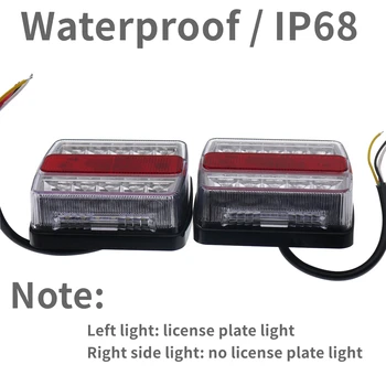 Eonstime 1 Set 12V 10m 10 LED-Trailer Kit de Lumina coada de lumină Trailer Lumini de Înmatriculare Lampă cu Lumină de înaltă calitate rezistent la apa IP68