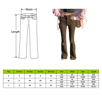 Epocă de Bază Maro Denim Blugi Femei Talie Mare Streetwear Harajuku Stretch Pantaloni Flare Vintage anii ' 90 Pantaloni Codrin Buzunare