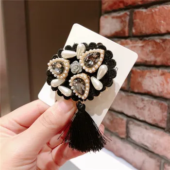 Epocă Nouă Femeie Broșe Handmade Floare Perla Bowknot Drăguț Ciucure Corsaj Moda Broșă Pin Doamnă La Modă Costume De Accesorii
