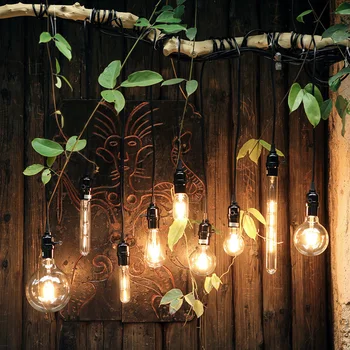 Epocă Pandantiv Lampă de Tavan Hanglamp Edison becul Negru Pandantiv Lumini Pentru Camera de zi si Sufragerie, Bar-Bucatarie Corpuri de iluminat
