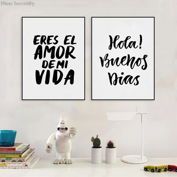 Eres el amor de mi vida Citat de Wall Art Print Pentru Acasă spaniolă Dragoste Dormitor Decor spaniolă Panza Poster Decor Acasă
