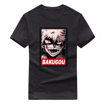 Eroul Meu Mediul Academic Bakugou Katsuki T Camasa Barbati Moda Hip Pop Îmbraci În Negru De Bumbac Harajuku Anime Tricou Camisetas Hombre