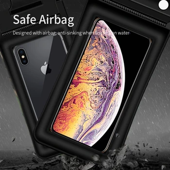 Essager Impermeabil Caz Pentru iPhone 11 Xs Samsung S9 S10 Redmi Nota 8 Sac Impermeabil Telefon Mobil Caz de Înot de Apă-dovada
