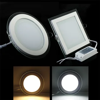 Estompat LED Panel corp de Iluminat Patrat/Rotund de Sticlă Panou de Lumini de Mare Luminozitate Tavan Încastrat Lămpi Pentru Acasă SMD5630 AC85-265V