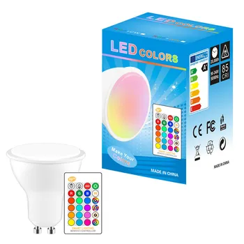 Estompat RGB Culoare Schimbare LED-uri Bec de 220V 110V GU10 Magic LED-uri Bec de 8W RGB Lampa Led cu Telecomanda 16 Culori pentru Decor