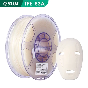 ESUN Imprimantă 3D Flexibile TPE 83A Filament de 1.75 mm Precizie Dimensională +/- 0,05 mm 1KG (2.2 LB) Bobină de Material de Imprimare 3D