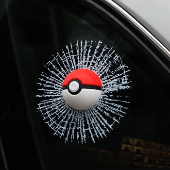 ETIE Pokemon Go Autocolante 3D Minge fereastra Decalcomanii de Styling Auto Accesorii Auto Pokeball Mașină Fereastra Design Autocolant Accesorii Auto