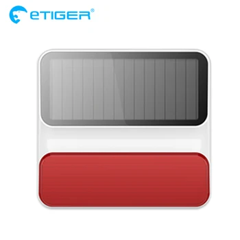 ETiger Wireless 433mhz în aer liber, Solar power strobe flash sirena ES-S8A pentru eTiger sistem de alarma G90Bplus