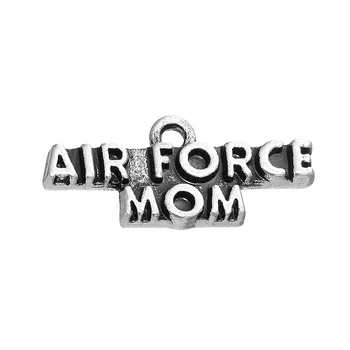 EUEAVAN 20buc Zinc din Aliaj de Metal Cuvânt Scrisoare Farmec Air Force Mama Sculptate Pandantive Pentru Darul Manual Face Bijuterii Găsirea