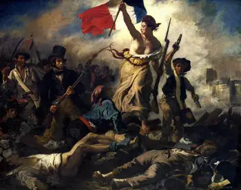 Eugene Delacroix, Libertatea Conducând Poporul de Arta de Imprimare Poster picturi in ulei pe panza De Casa Decor de Perete de Arta