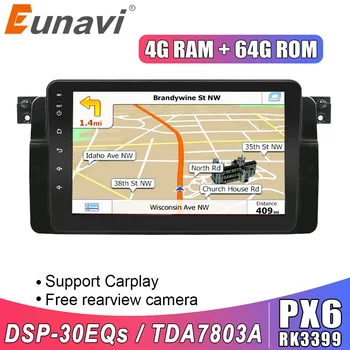 Eunavi 1 Din Android Auto multimedia player pentru BMW E46 M3 318i 320i 325i Radio Stereo GPS Navagation ecran Tactil de nici un dvd de 8