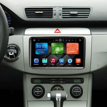 Eunavi 2 Din Masina Video Multimedia Player Auto Radio GPS Pentru VW Polo Golf 5 Jetta Touran Tiguan passat b6 cc fabia Sistem Android