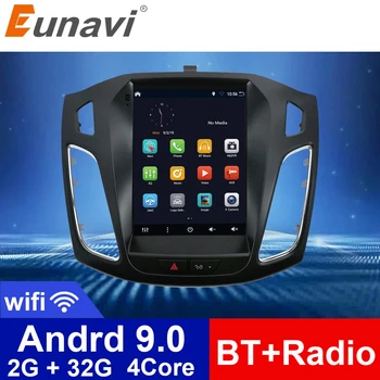 Eunavi 2Din Android Radio Auto Multimedia Player Pentru Ford focus 2012-Audio stereo Verticale Tesla ecran Navigator GPS RDS