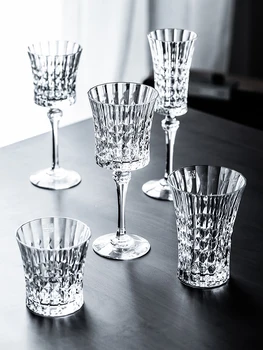 Europa Retro Sculptate Pahar De Vin Pocalul De Cristal Coniac Cocktail Cupa De Sampanie Nunta Bar Hotel De Partid Acasă Drinkware