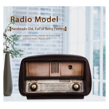 Europa Rășină Radio Model Retro Nostalgic Ornamente Radio Ambarcațiuni Bar Vintage Accesorii Pentru Decor Modern Cadou De Epocă Imitație