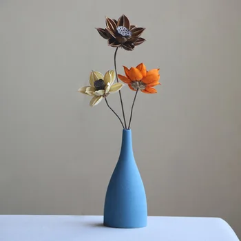 Europa vas mic se Pisa glazura ceramica Negru albastru Gri vaze de Flori de arte și meserii acasă decorare accesorii moderne
