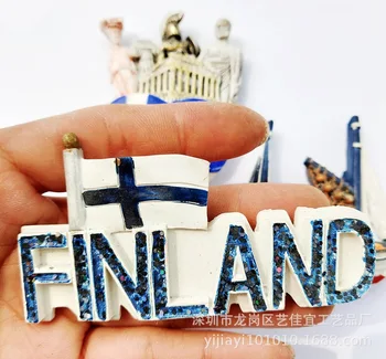 European Travel Suveniruri Magnet De Frigider Cu Pânze Florida Grecia Steagul Finlandei Punct De Reper Magneți De Frigider Autocolant Decor Țară