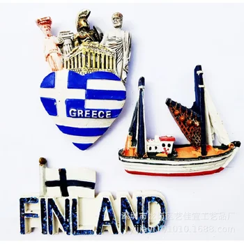 European Travel Suveniruri Magnet De Frigider Cu Pânze Florida Grecia Steagul Finlandei Punct De Reper Magneți De Frigider Autocolant Decor Țară