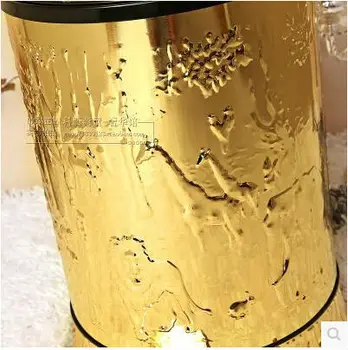 Europene de lux placat cu aur, cu pedala de picior meta tash bin saci de gunoi, saci de gunoi fost poate coș de gunoi pentru acasă Hotel Furnizează LJT011