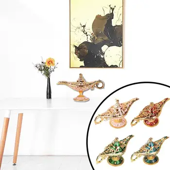 Europene Imitație Clasice Meserii Decor De Creatie Ornamente De Recuzită Care Doresc Lampa De Cadou Din Metal Trompeta Lampa Lui Aladdin Deskt