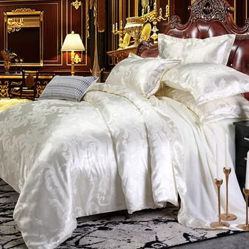 Europene set de lenjerie de pat de lux jacquard pata set pat cuvertura de pe patul de primăvară foaie 4buc/set Regina king plapuma set acoperire de pat lenjerii de pat