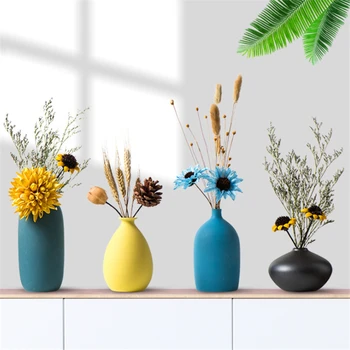 Europene Vaza de Flori Aranjament Cu Flori Uscate de Creatie Simpla Cresc în Apă de Flori Titular Living Home Decor