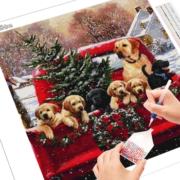 Evershine 5D Diamant Broderie Crăciun Câine Diamant Pictura Animal cruciulițe Imagine De Strasuri Set Cadou Handmade
