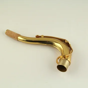 Excelent Saxofon Tenor gât lac de aur din alamă material de Suflat, Saxofon parte Dimensiunea de 27,5 mm