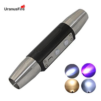 Expert Jad USB Reîncărcabilă Lanterna LED-uri UV 395NM/365nm Lumina Violet 4 fișiere Ultraviolete Lanterna pentru Bijuterii Jad amber Bani