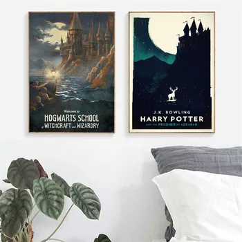 Expresul De Hogwarts Film Silueta Postere Si Printuri Poze De Perete Pentru Camera De Zi Panza Pictura Arta Decorative Decor Acasă