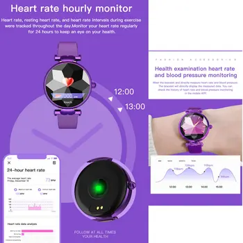 EXRIZU de sex Feminin Smart Watch Sport de Moda Doamnelor Ceasuri Heart Rate Monitor Tensiunii Arteriale Fitness Tracker Activitate Brățară Inteligent
