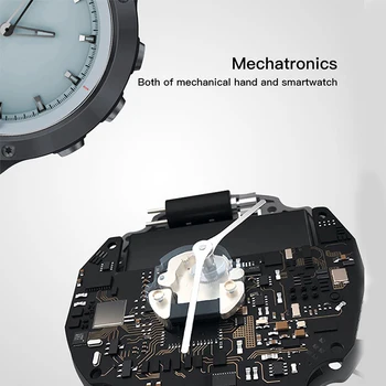EXRIZU M5 Ceas Inteligent Ecran Transparent rezistent la apa IP68 Luminos Ace Monitor de Ritm Cardiac din Oțel Inoxidabil Bezel Smartwatch