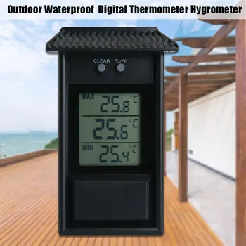 Exterior Impermeabil Montat pe Perete Max Min Valoare LCD Temperatura de Afișare Acasă Digital Termometru Higrometru Camera de zi Interior