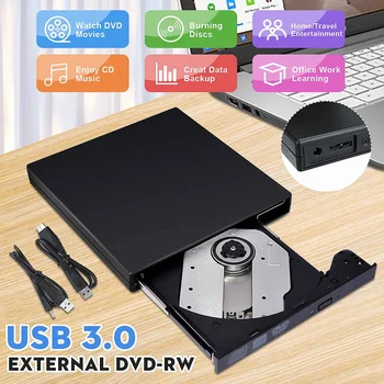 Extern USB 3.0 DVD de Mare Viteză RW CD-Writer Slim Carbon Cereale Disk Writer Reader Player Pentru PC de Unitate Optica de Laptop