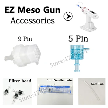 EZ Vid Mezo Arma Accesorii 9 ace de Unică folosință de Apă Injecție Pinhead Cartuș Ace Mezoterapia Fata Antirid Instrument de Ștergere de