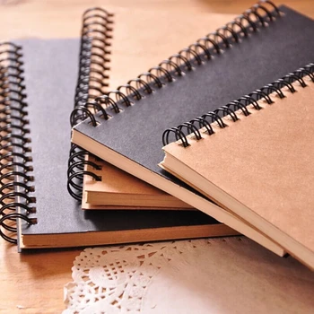 EZONE Sprial Jurnal Săptămânal Plan de Notebook volante Notebook B5 Notebook 60 De Coli de Hârtie de Birou Papetărie Hârtie Kraft