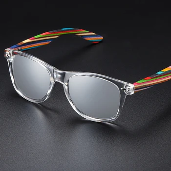 EZREAL Polarizat ochelari de Soare pentru Baieti si Fete cu Reciclate și Cadre din Lemn de Culoare Temple S5062