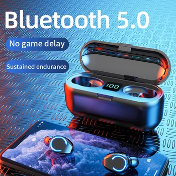 F9-8 TWS Bluetooth 5.0 Căști fără Fir, Căști Sport rezistent la apa Hifi Stereo Căști fără Fir de reducere a Zgomotului Cu Microfon
