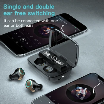 F9 M18 TWS Bluetooth Căști fără Fir, Căști Impermeabil Sporturi Touch Control Cască de Iluminat HIFI 8D Stereo Auriculare